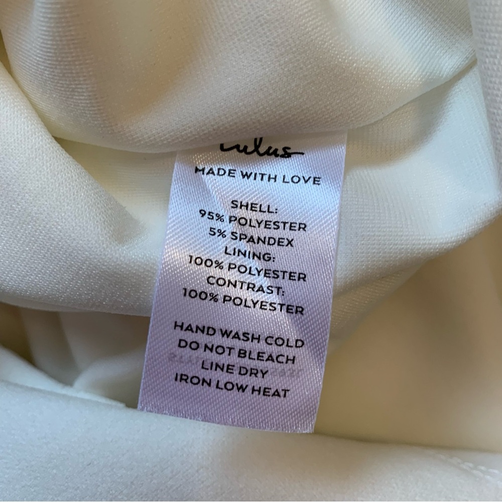 Lulus XS Romantic Celebration White Tie-Strap Bodycon Midi Dress NWT Party - Picture 13 of 17